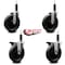 Service Caster 6'' Phenolic Wheel Swivel 1'' Expanding Stem Caster Set 2 Brakes, 4PK SCC-EX20S615-PHR-2-PLB-2-1 - alternate 2